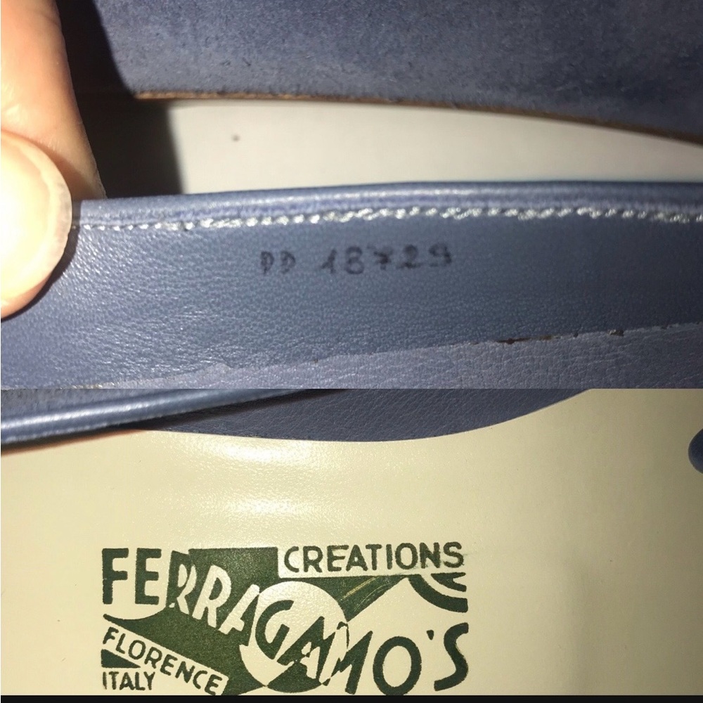 Salvatore Ferragamo Blue Suede Limited Shoes Sz EU40 US 9/9.5/10 - Picture 8 of 9